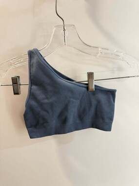 SET ACTIVE SCULPTFLEX One Shoulder Sports Bra in Denim